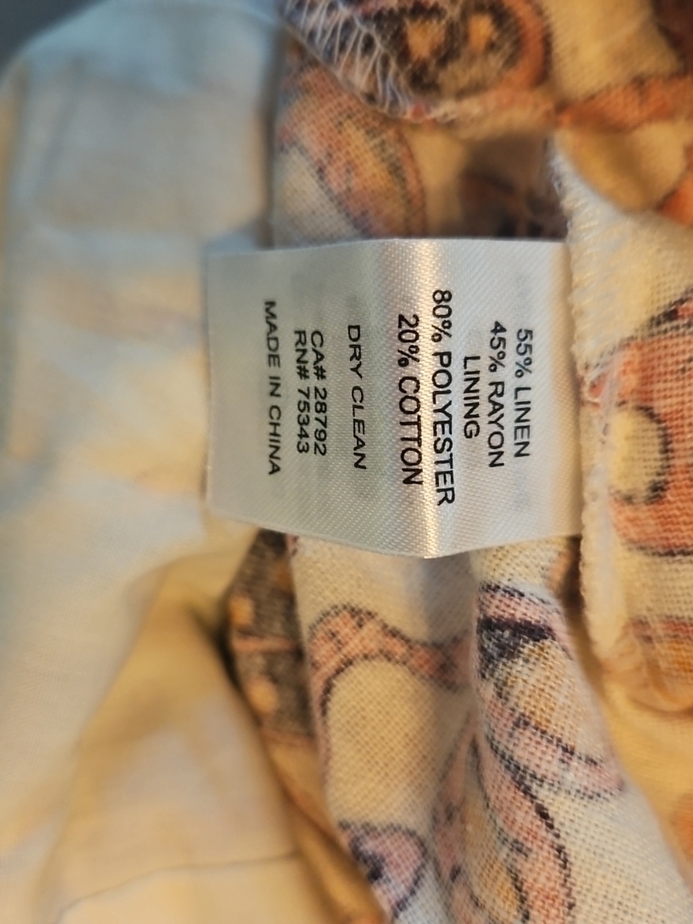 House Of Harlow 1960 Floral Print Romper Orange & Cream Belted Linen Blend NEW - Picture 8 of 10